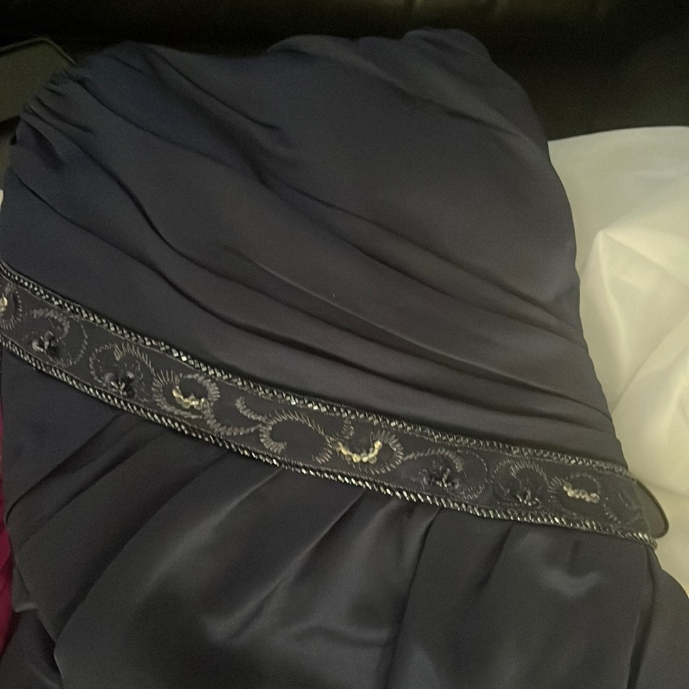 Navy Blue Davids Bridal gown